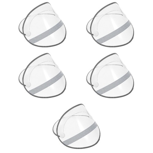 5pcs transparent pvc rain hat - transparent,