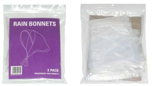 Rain bonnet waterproof clear - bonnet,