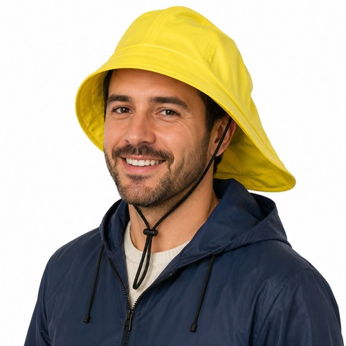 Yellow sou wester fisherman - sou'wester,