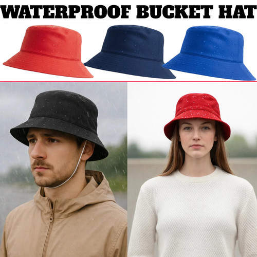 Waterproof bucket hat rain cap - bucket,