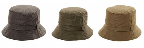 Unisex waxed bush rain hat - waxed,