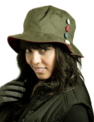 Ladies wax cotton bucket - cotton,