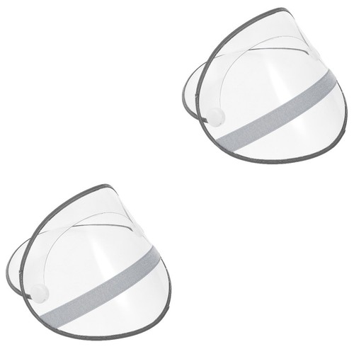 Transparent raincoat hat brim - transparent,