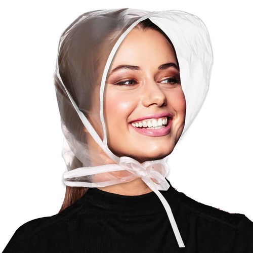 Plastic rain hats - hats, clear