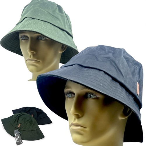 Mens wax bush hat bucket - bush,