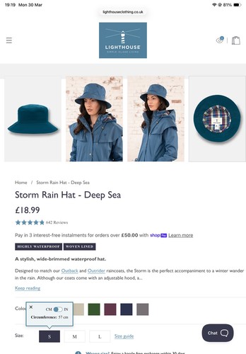Lighthouse storm rain hat - storm,
